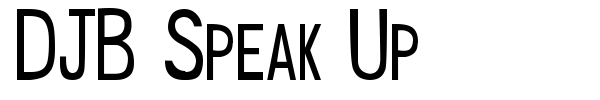 DJB Speak Up font preview